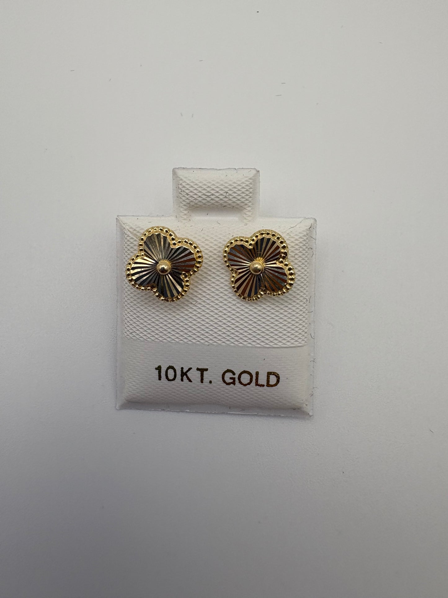 Kids Clover Earrings 10k