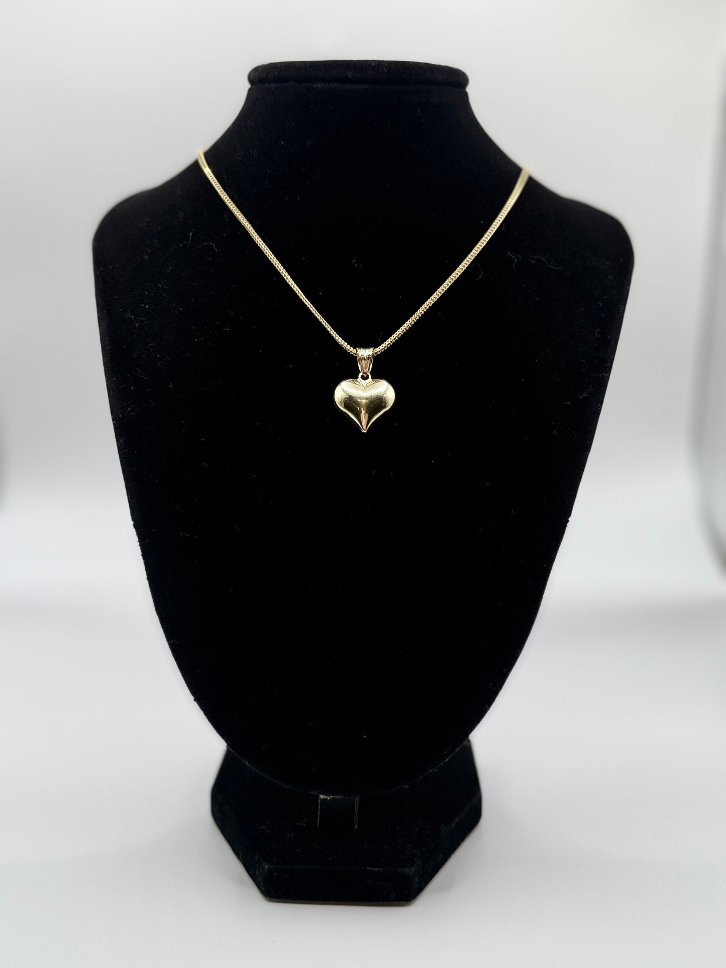 Heart pendants / franco chain 20”10k