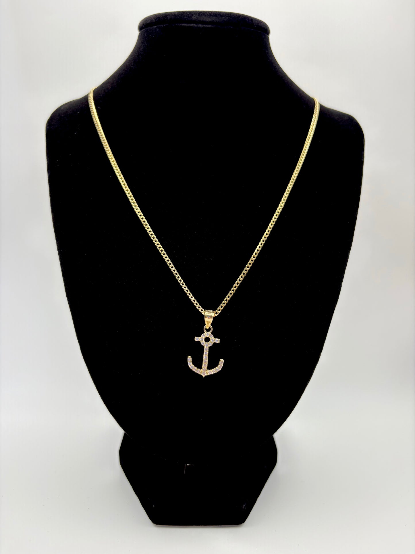 Anchor pendant (long) 10k