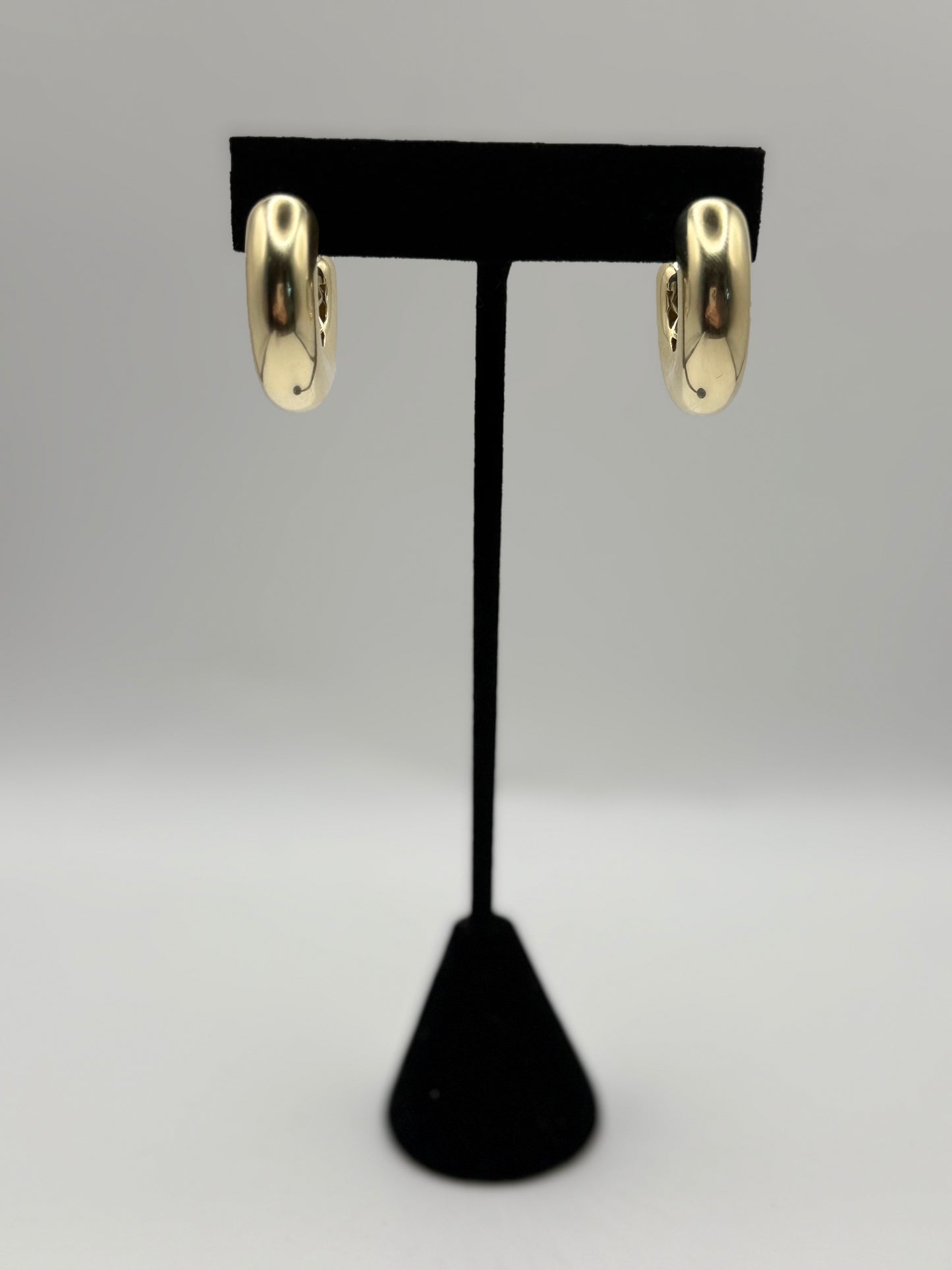 thick hoop earrings