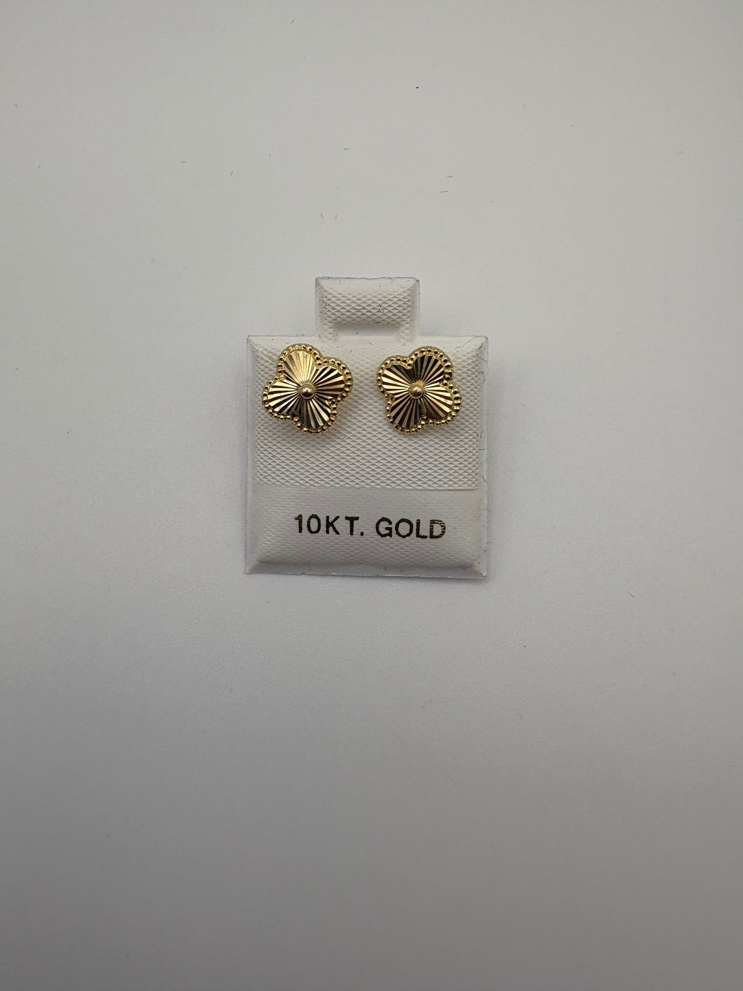 Kids Clover Earrings 10k