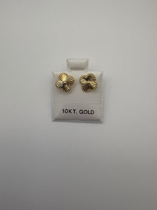 Kids Clover Earrings 10k