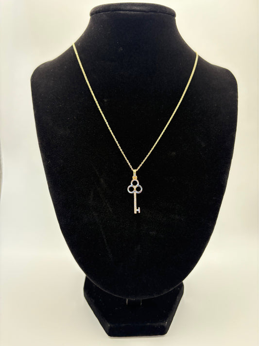 Fancy Chain Key with Clover 10k