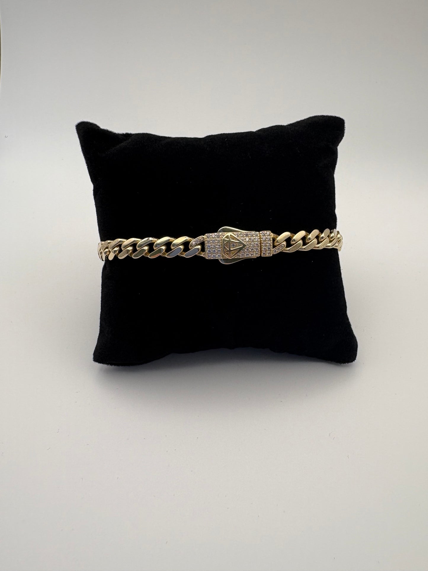 Gold Monaco women’s bracelet 8”x6mm  10k