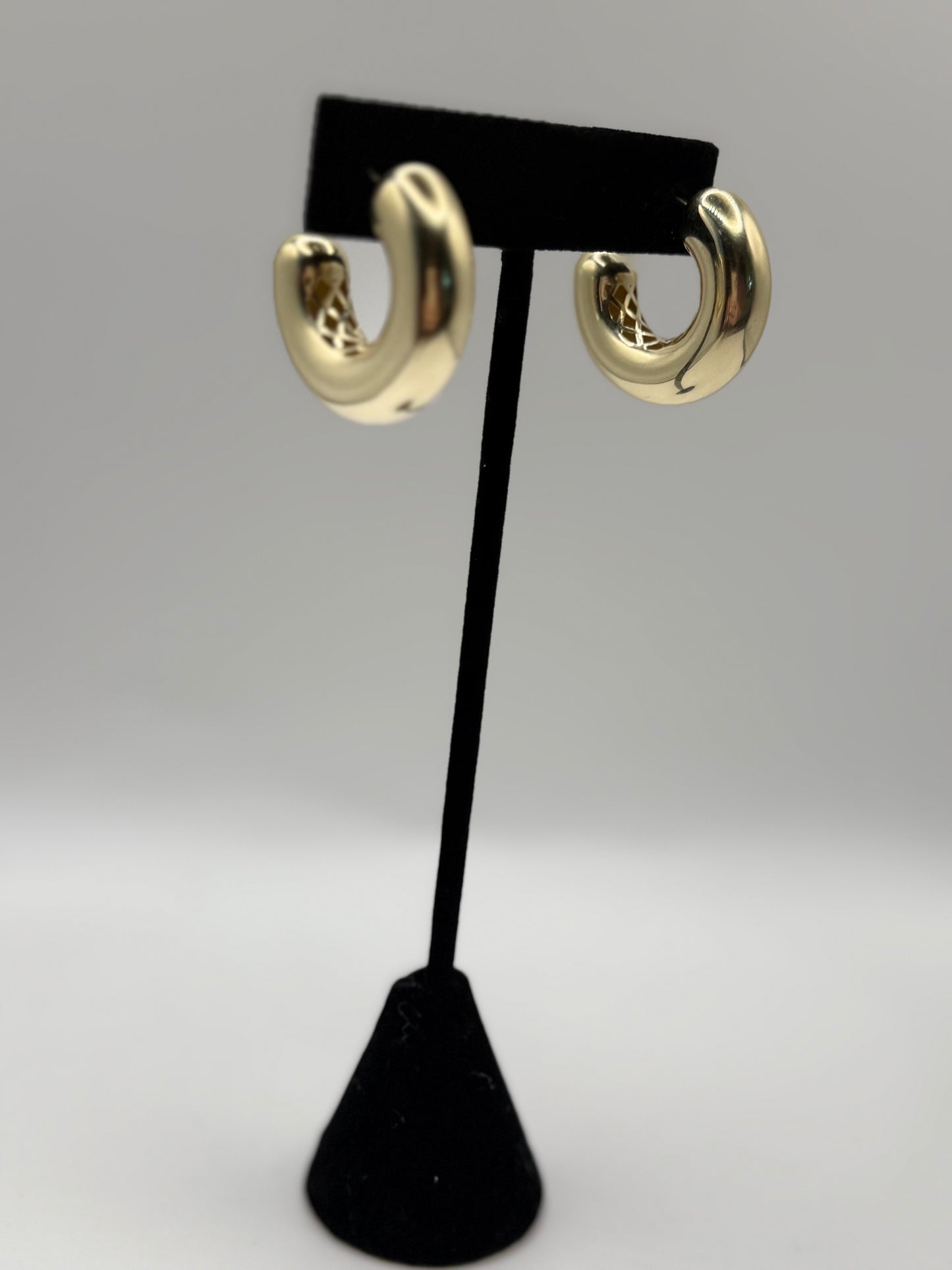 thick hoop earrings