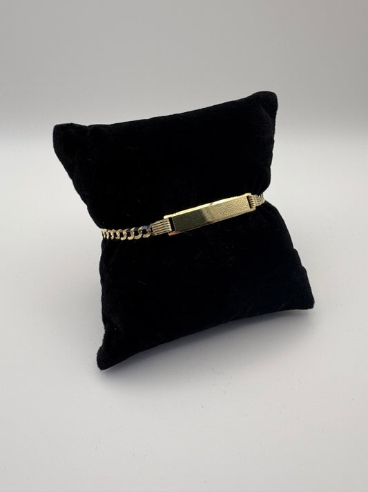 14 k Kids bracelet flat curb