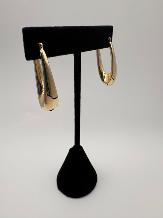 Oval gold hoop thick 10k