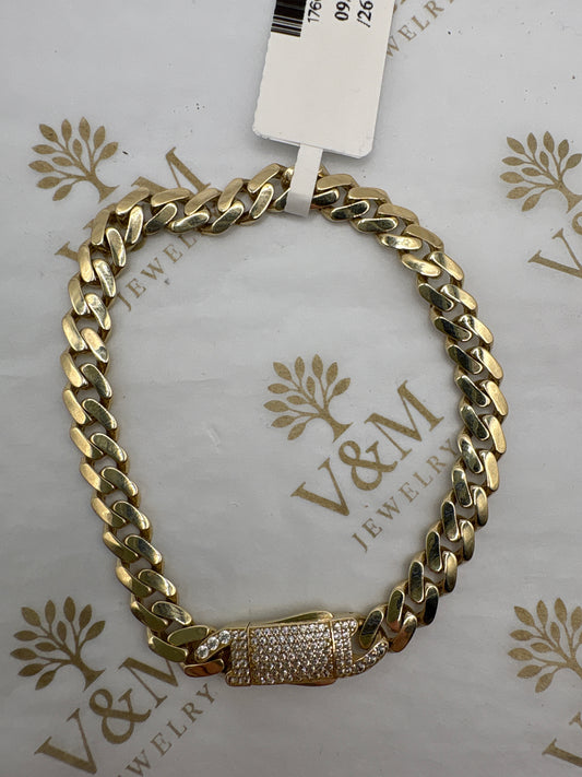 Gold Monaco women’s bracelet 7”x5mm  10k