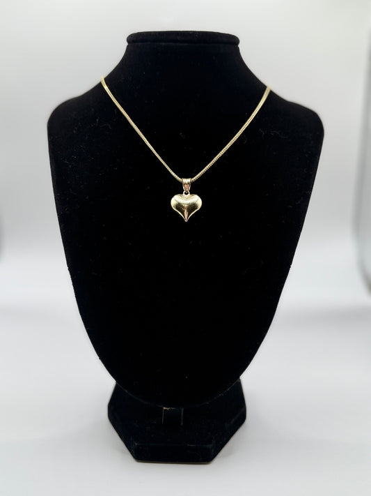 Heart pendants / franco chain 20”10k