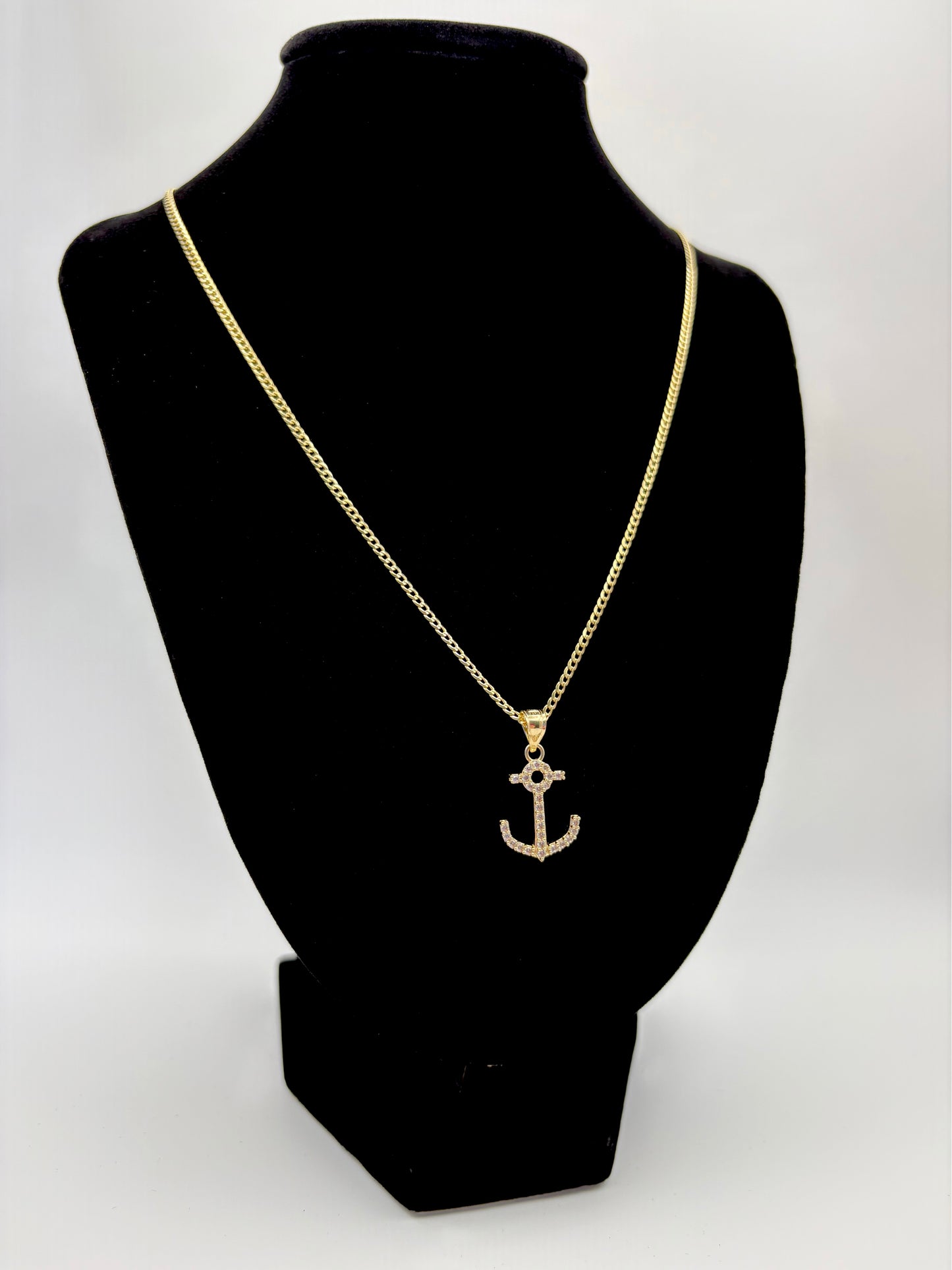 Anchor pendant (long) 10k