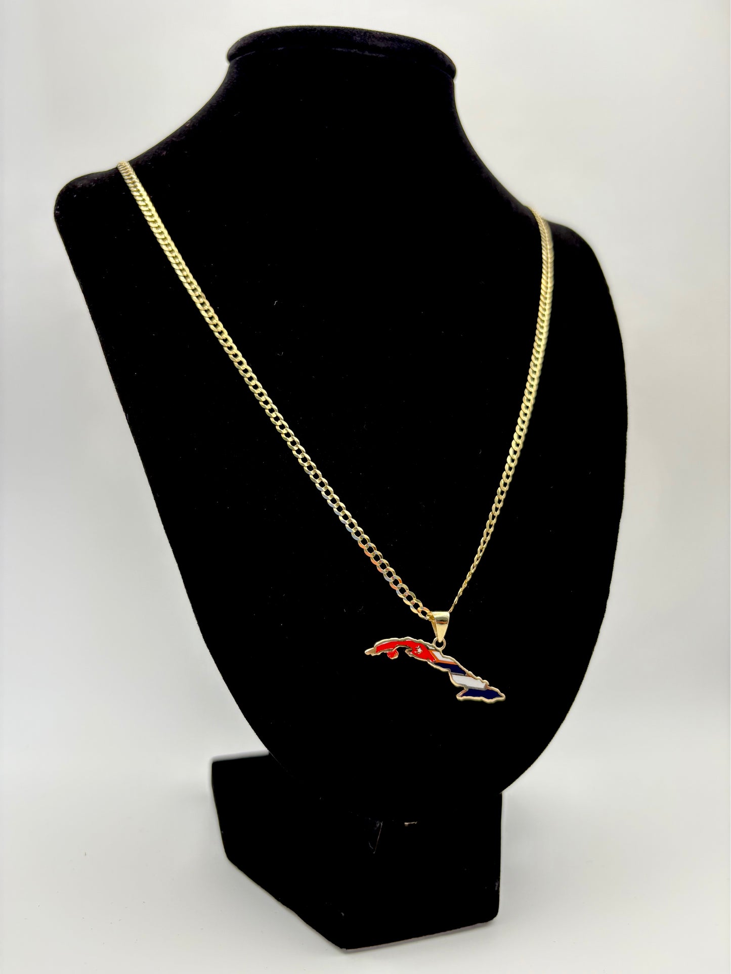 Cuban island pendant 10k