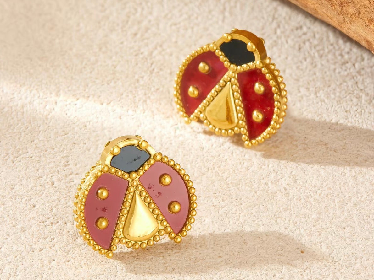Aretes lady bug 10k