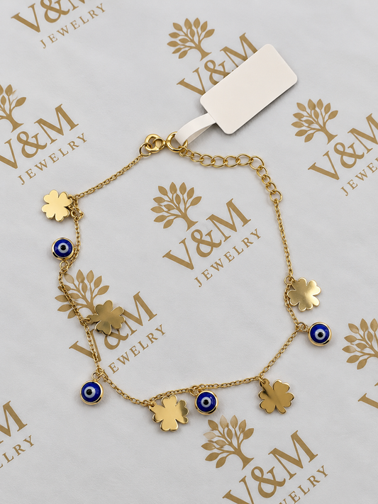 14 k eye bracelet