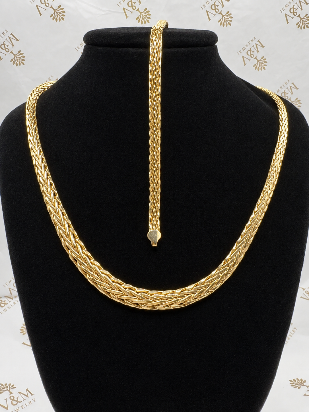 Gargantilla + pulsera 14k