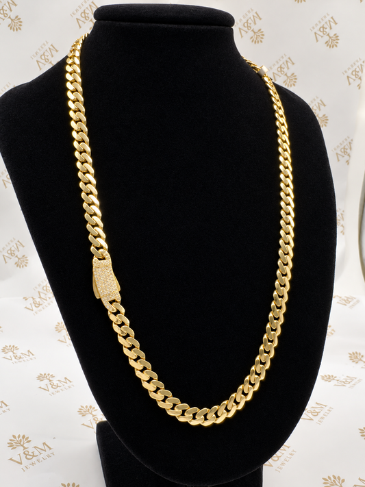 Gold Monaco Chain 18”x4.5mm10k