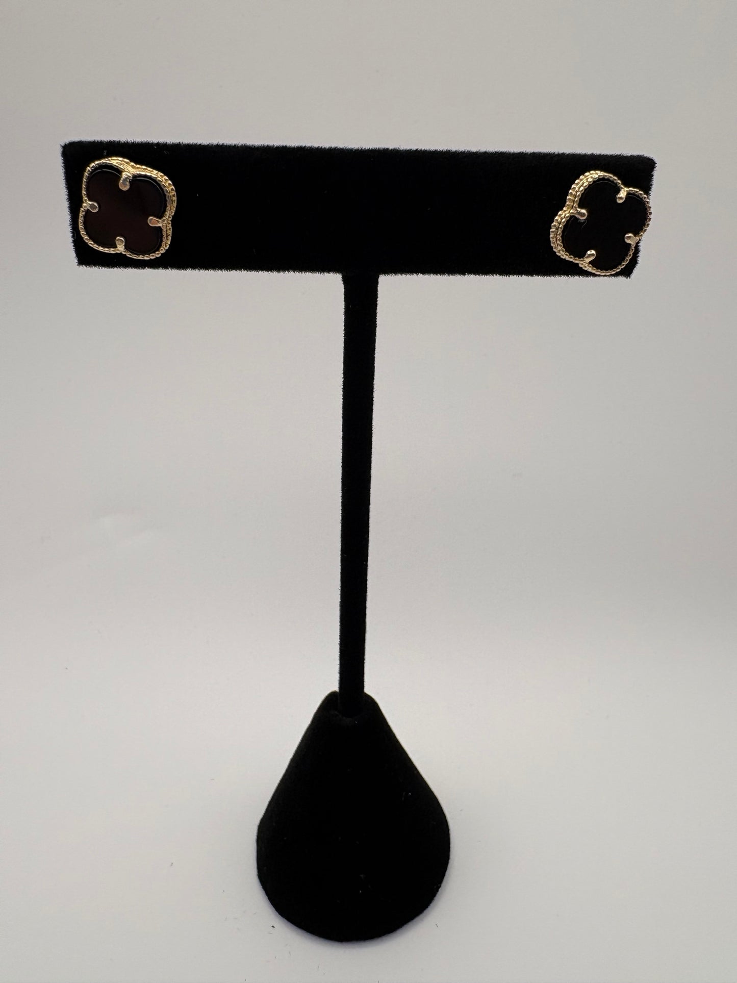 Red clover earring 10k