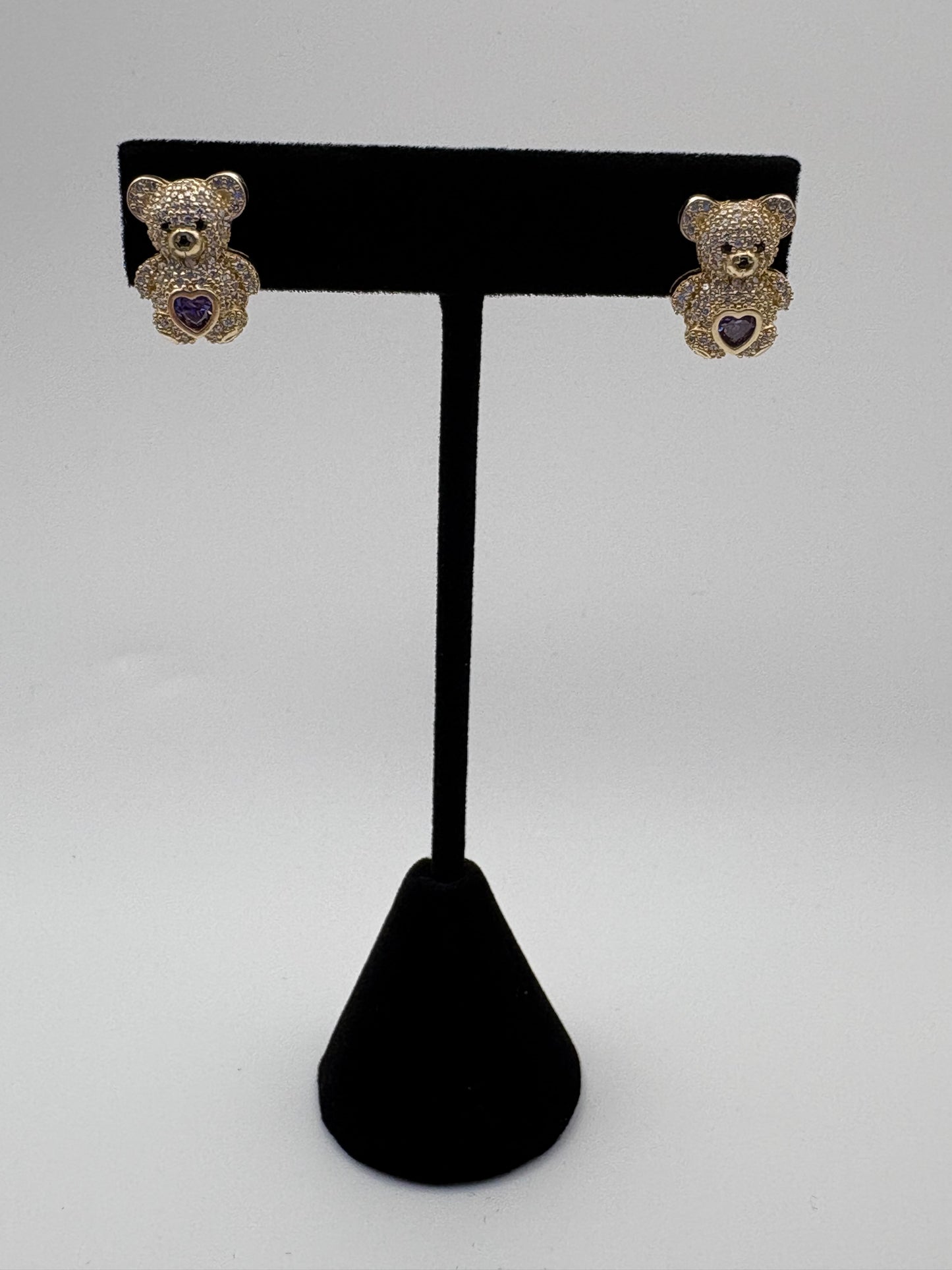 10k gold bear earring